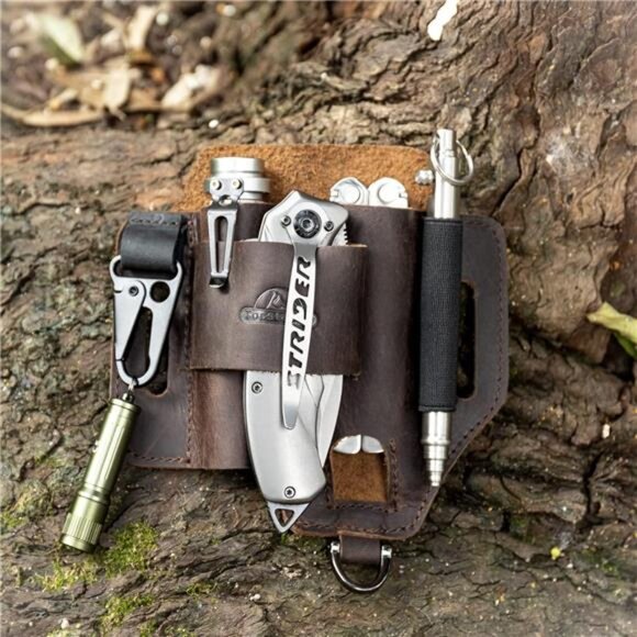 Leather Multitool Sheath,EDC Belt Organizer for Work and Daily Use,Leatherman - Picture 6 of 7